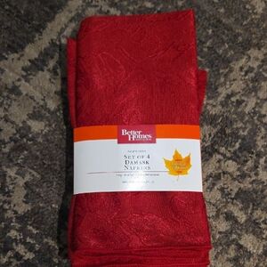 Better Homes & Gardens Red Damask Napkins - Set of 4